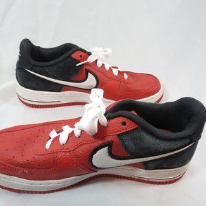 Nike Air Force 1 low black, red, white size 5 Youth